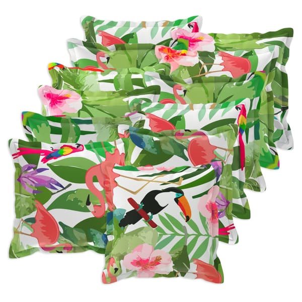 Kudde med kudde HOUTEN 12 st Flerfärgsdesign Polyester