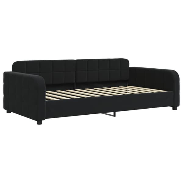 Dagbädd utdragbar svart 100x200 cm sammet