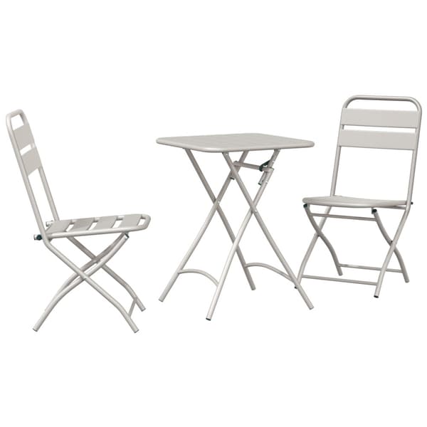 Bistroset 3 pcs Beige Stål