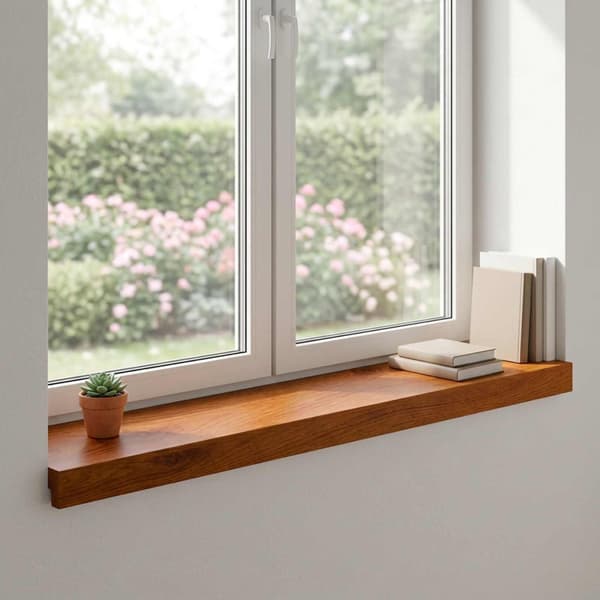 Fönsterbrädor 2 st Brun 70 x 20 x 2 cm Massivt Ekträ