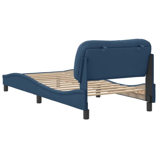 Bed Frame without Mattress "Hvar" Blue 90x190 cm Fabric