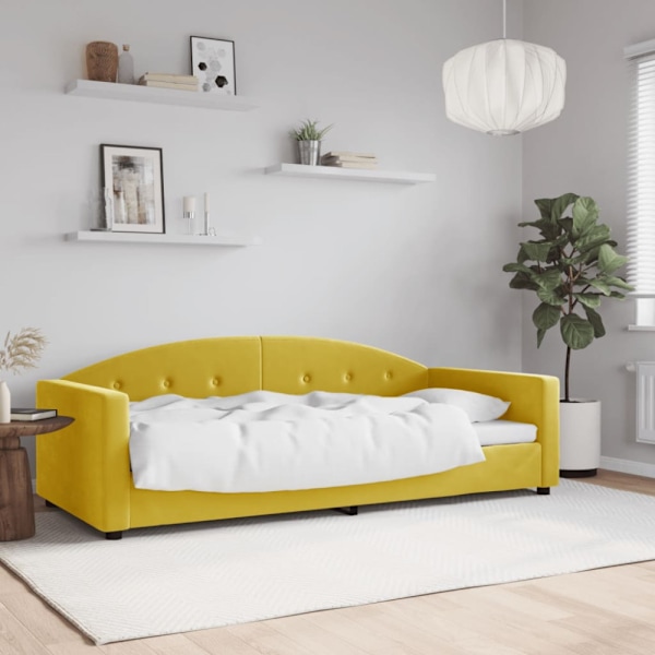Dagbädd gul 90x200 cm sammet