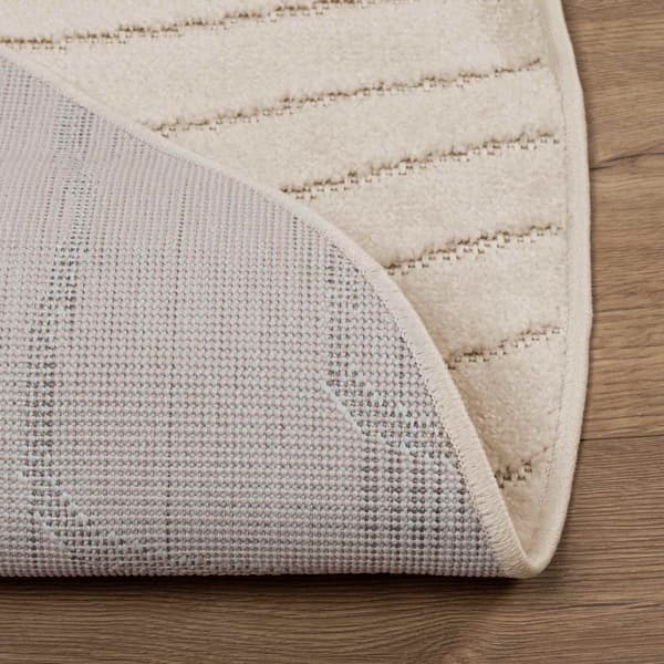 Områdesmattor Rund PALMERAS Beige Ø 120 CM Polyester