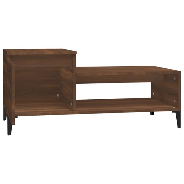 Soffbord brun ek 100x50x45 cm konstruerat trä