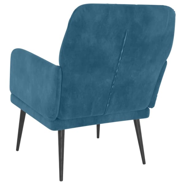 Fåtölj blå 62x79x79 cm sammet
