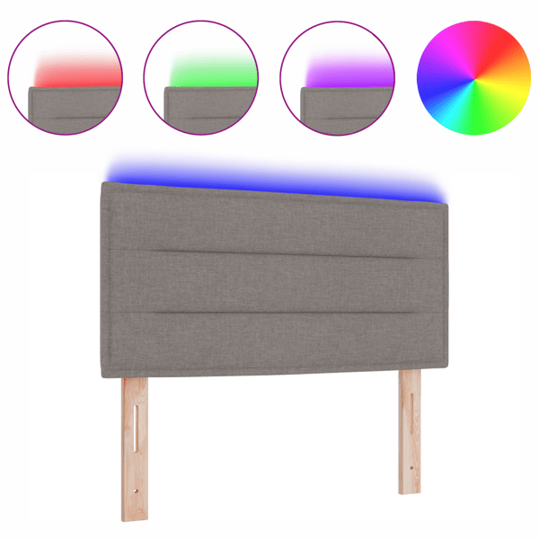 LED huvuddyna Taupe tyg