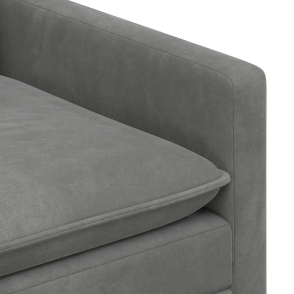 Soffa Mörkgrå 196 x 81 x 87,5 cm Sammet