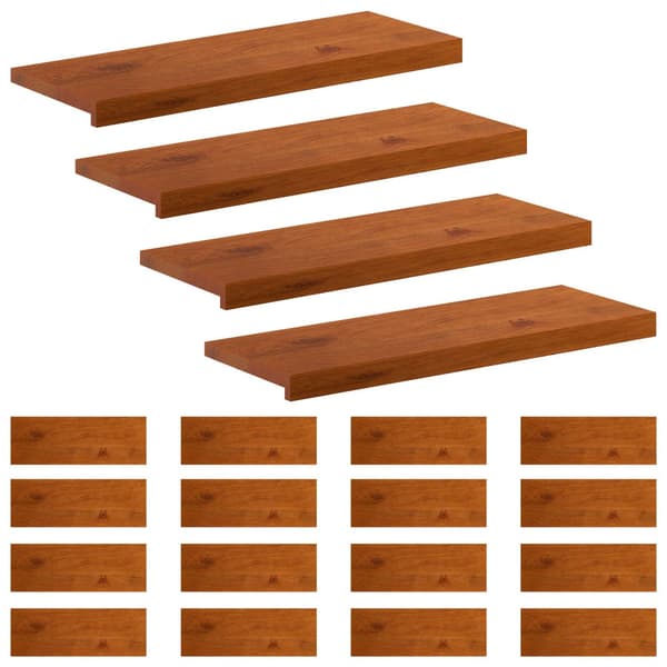 Trappsteg 20 st 70 x 25 x 2 cm Brun Massivt Ekträ