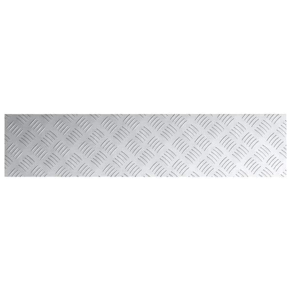 Trappsteg Rektangulär 4 pcs Silver 90 x 20 cm Aluminium