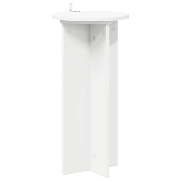 Växtställ 2 pcs Vit Ø29,5 x 60 cm Konstruerat trä