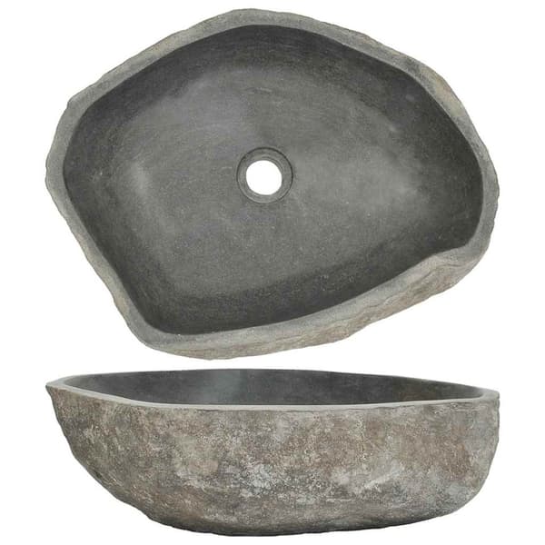 Handfat flodsten oval (45-53)x(34-41) cm