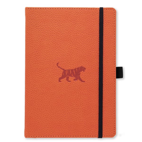 Dingbats* Wildlife A5+ Dotted - Orange Tiger Notebook