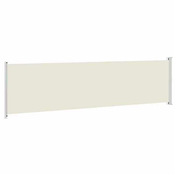 Infällbar sidomarkis 600x160 cm gräddvit