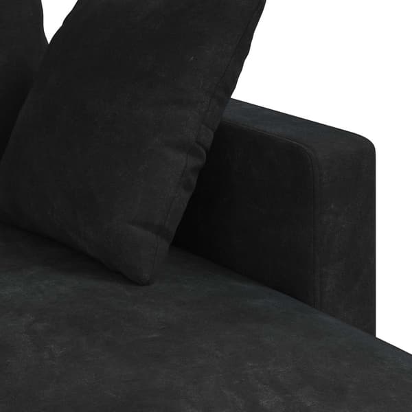 Soffa Svart 228 x 134 x 80 cm Sammet
