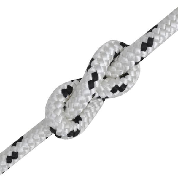 Båtlina flätad 8 mm x 250 m polyester vit