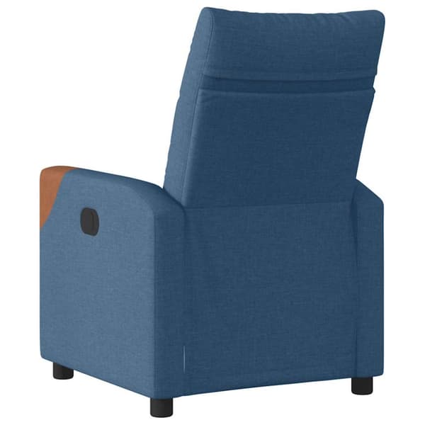 Elektrisk reclinerfåtölj Blå tyg