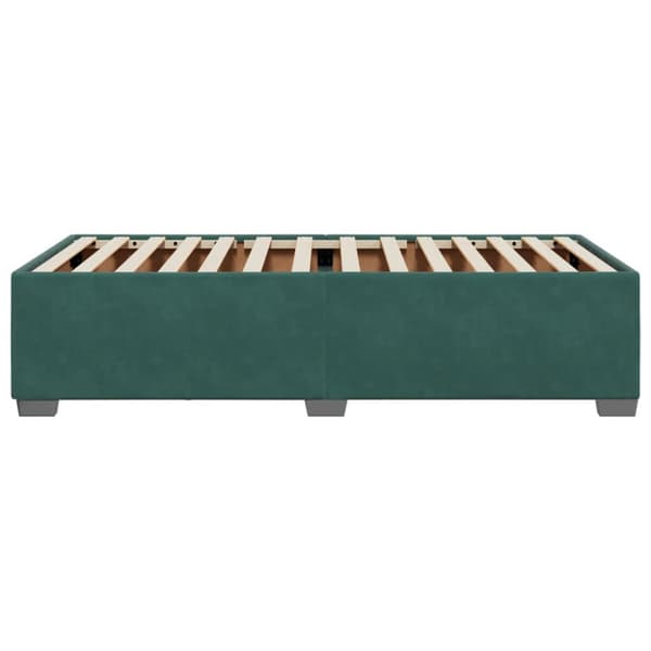 Sängram utan madrass mörkgrön 90x190 cm sammet