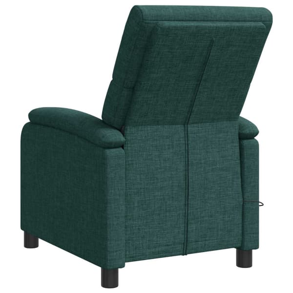 Massagefåtölj Mörkgrön Tyg