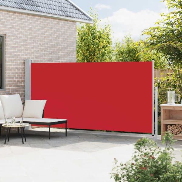 Infällbar sidomarkis 180x500 cm röd