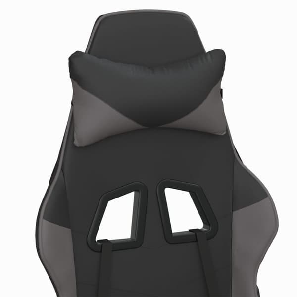 Gamingstol svart och grå konstläder