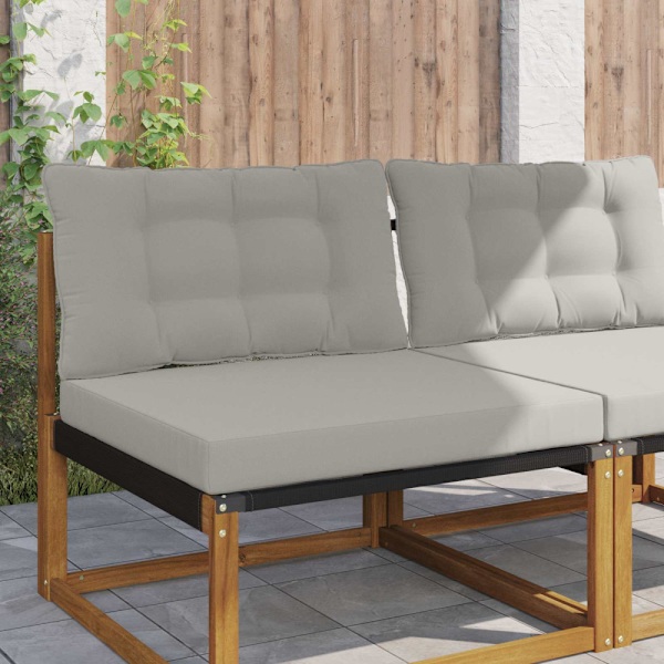 Utomhus Soffa Kudde 2 pcs Grå Polyester