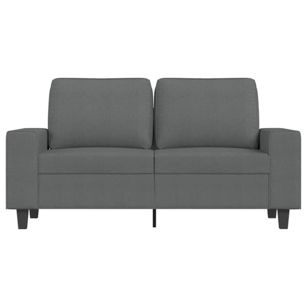 Soffa 2-sits mörkgrå 120 cm tyg