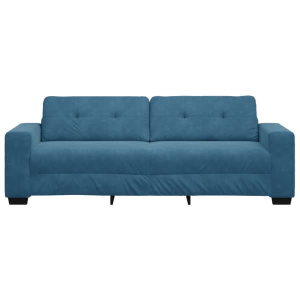 3-Sits soffa Blå 220 cm Sammet