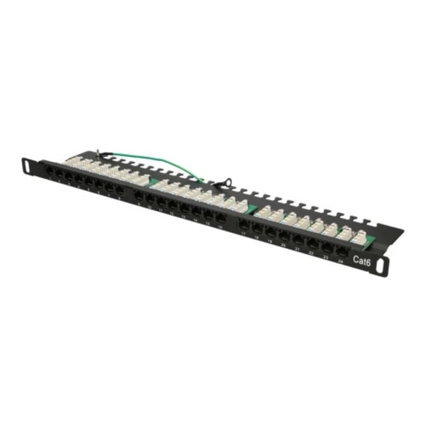 Extralink patch-panel - 0.5U - 19" Svart