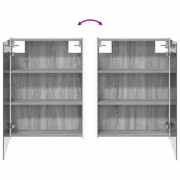 Badrumsmöbelset 4 pcs Grå Sonoma Konstruerat trä och glas