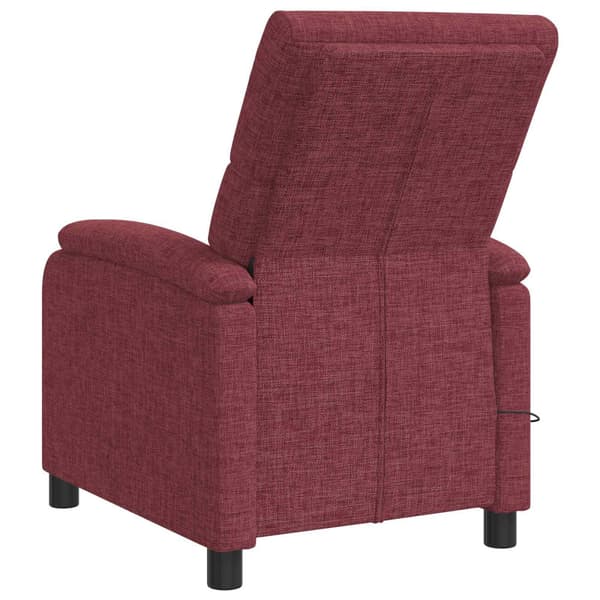 Massagefåtölj Vinröd Tyg