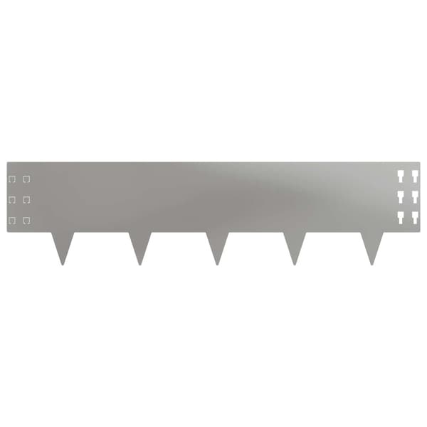 Kant för gräsmatta 20 pcs 100 x 25 cm Stål Silver