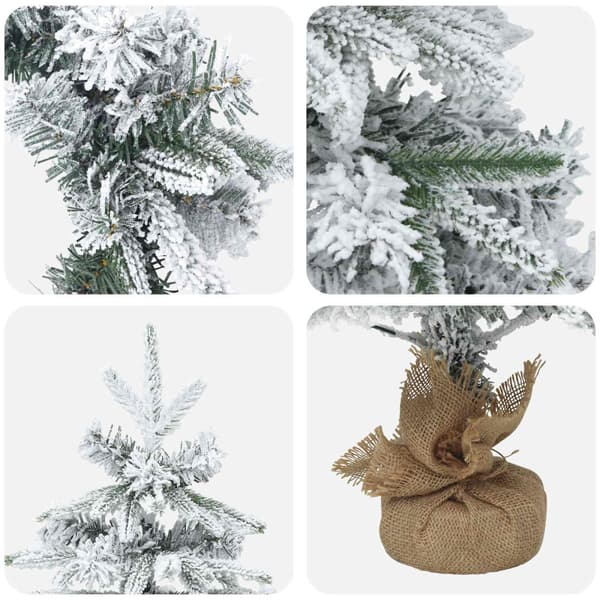 Mini julgran 60 cm PVC och PE Grön och Vit