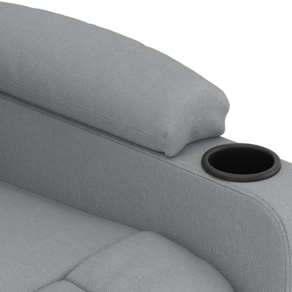 Elektrisk reclinerfåtölj ljusgrå tyg