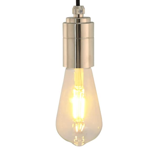 Lamphållare 2 st Satin Nickel E27