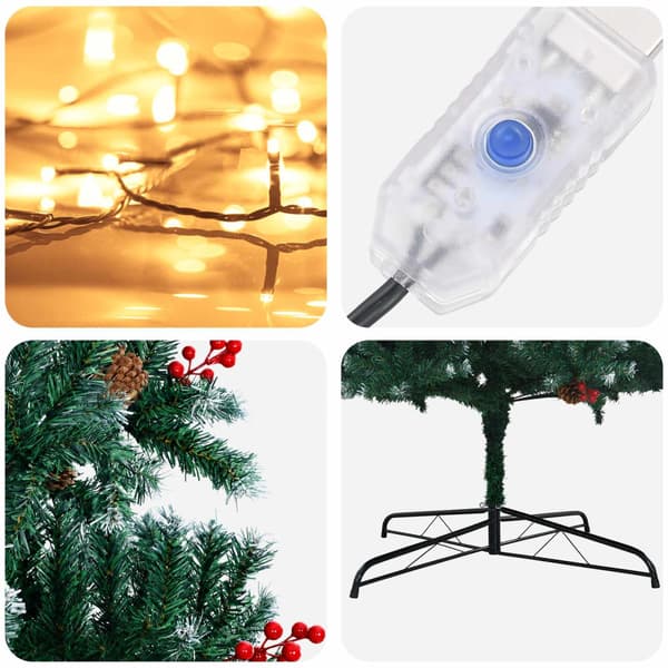 Plast Hingad Julgran 500 cm 900 LED-lampor Varmvit