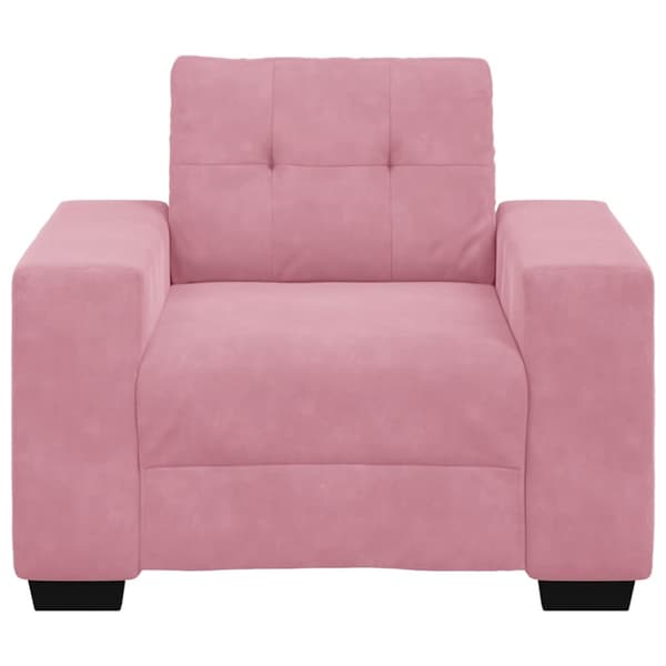 Soffstol rosa 100x78x80 cm sammet