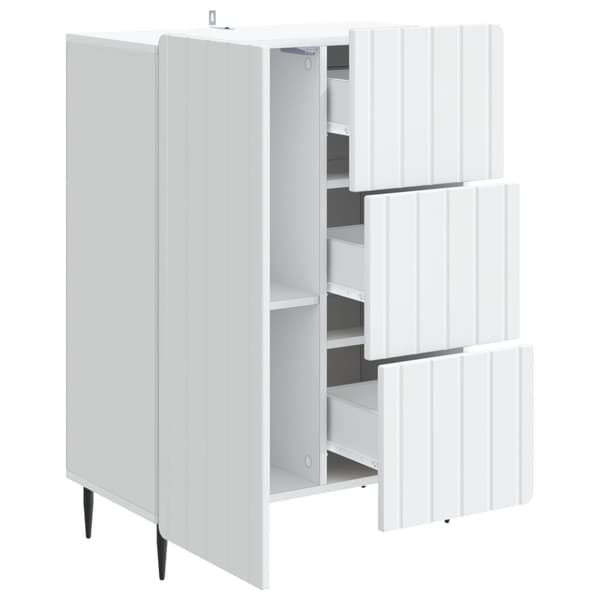 Sideboard med låda Vit 66 x 34,5 x 91,5 cm Konstruerat trä