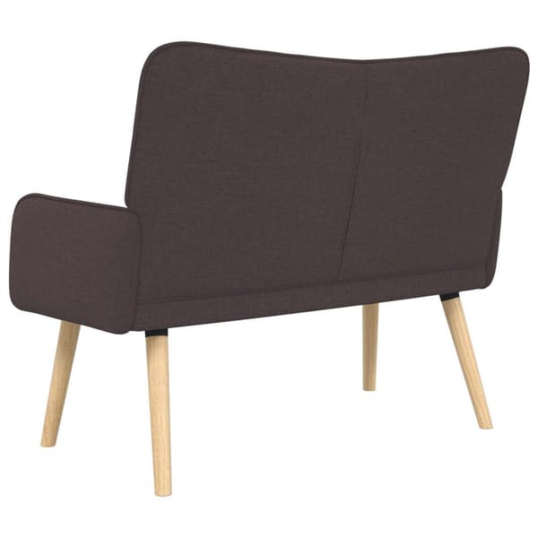 Tvåsitssoffa Mörkbrun 115 x 61 x 87 cm tyg