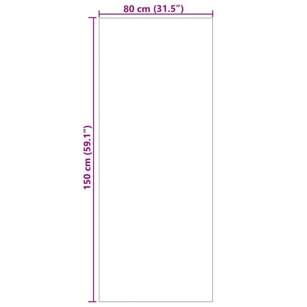 Områdesmattor Rektangulär FARO Kräm 150 x 80 cm Polyester