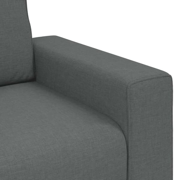 3-sitssoffa mörkgrå 220x77x82 cm tyg