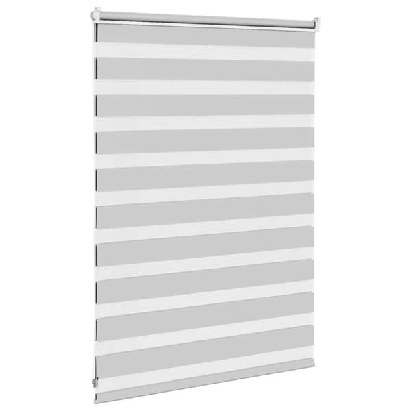Rullgardin zebra ljusgrå 110x100 cm tyg bredd 105,9cm polyester