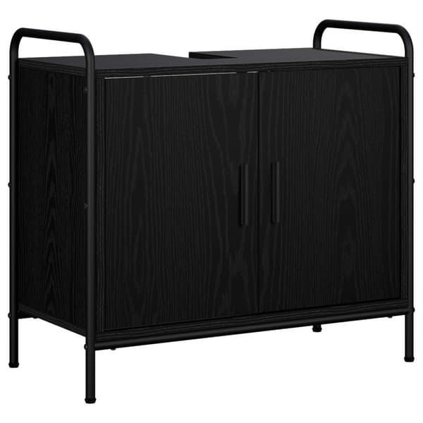 Badrumsskåpsset 4 st Svart ek 40 x 36 x 200,5 cm