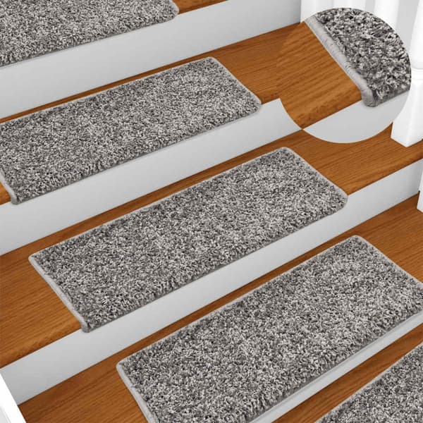 Trappmattor 20 st 65x21x4 cm grå rektangulär kant