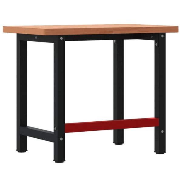 Arbetsbänk 100x60x83 cm massiv bok rektangulär