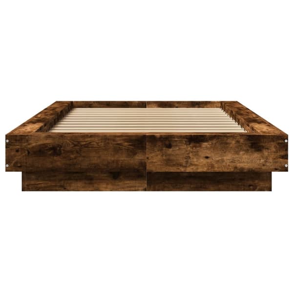 Sängram rökfärgad ek 90x190 cm konstruerad trä