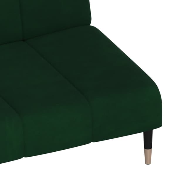 Bäddsoffa 2-sits mörkgrön sammet