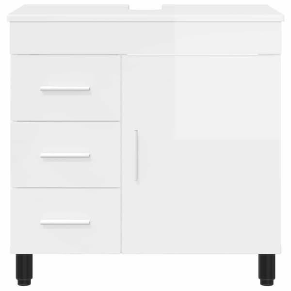 Badrums vaskenhet Vit högglans 60 x 35 x 60 cm Konstruerat trä