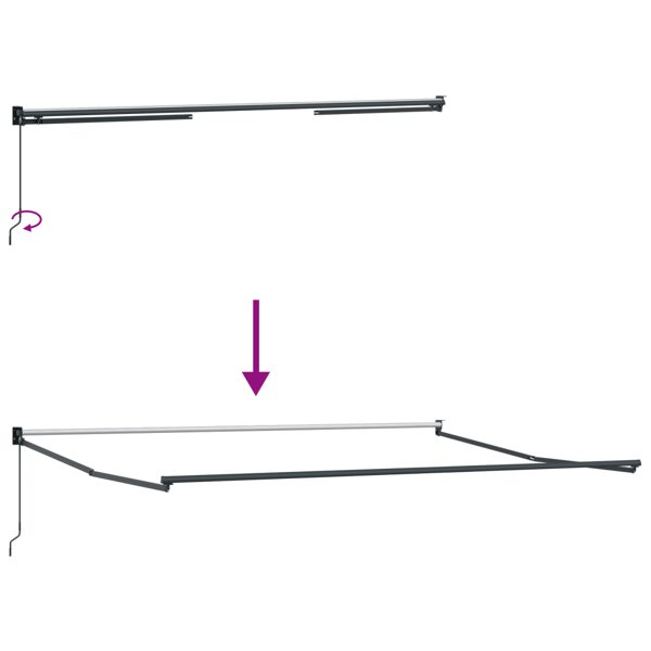 Utdragbar markis Flerfärgsdesign 400 × 300 cm