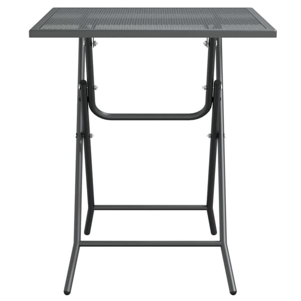 Trädgårdsbord 60x60x72 cm sträckmetall antracit