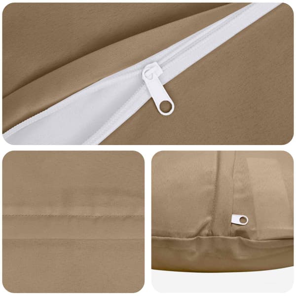 Kuddöverdrag 6 st HEERLEN Taupe Ø 60 cm Polyester